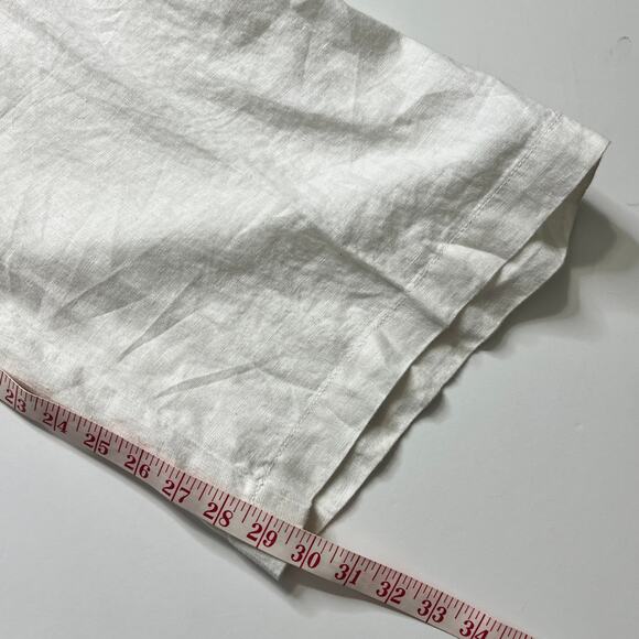 Athleta Cabo Linen Wide Leg Pants White Plus Size 24 Resort - Picture 10 of 11